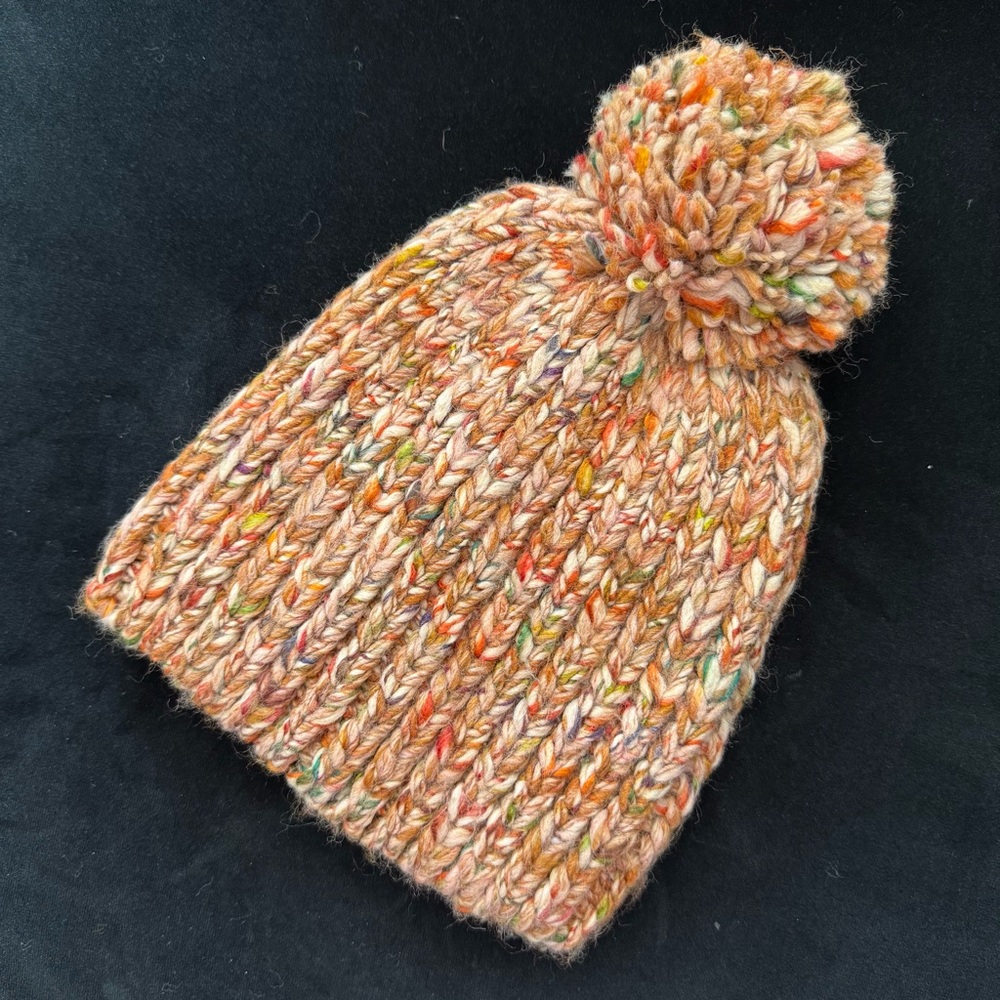 Madewell Multicolor Knit Pom-Pom Beanie